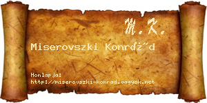 Miserovszki Konrád névjegykártya